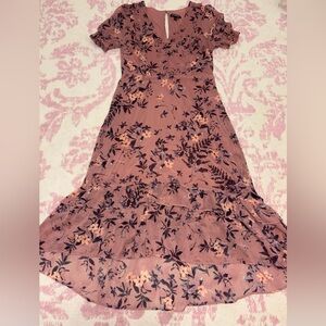 Express Mauve Pink Floral High-Low Dress Size S